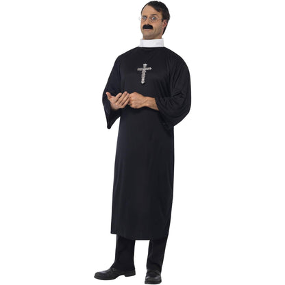 Black - Pack Shot - Smiffys Mens Priest Costume Set