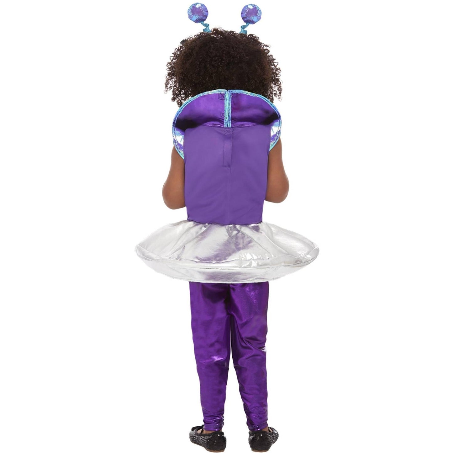 Purple-Blue-Silver - Side - Smiffys Girls Alien Costume Set