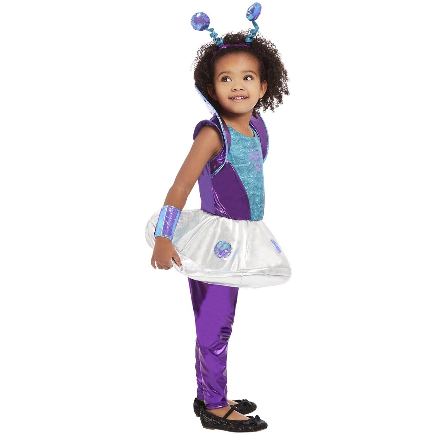 Purple-Blue-Silver - Lifestyle - Smiffys Girls Alien Costume Set