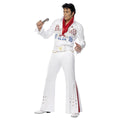 White-Red - Front - Smiffys Unisex Adult Elvis Presley Eagle Costume Set