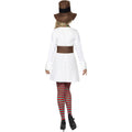 White-Black - Side - Smiffys Womens-Ladies Miss Snowman Costume Set
