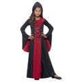 Red-Black - Front - Smiffys Girls Vampire Costume Robe