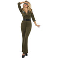 Green - Pack Shot - Top Gun Womens-Ladies Aviator Costume