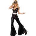 Black - Side - Smiffys Womens-Ladies 70s Diva Costume Set