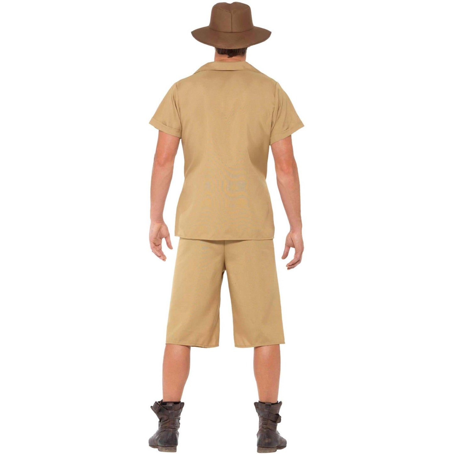 Brown - Side - Smiffys Mens Safari Costume Set