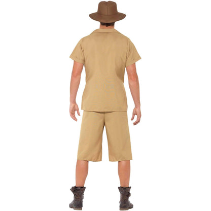 Brown - Side - Smiffys Mens Safari Costume Set