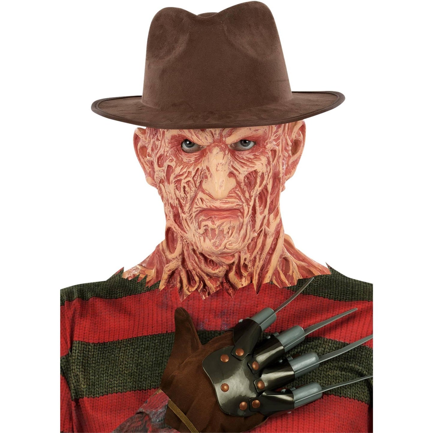 Brown - Back - A Nightmare On Elm Street Mens Freddy Krueger Fedora