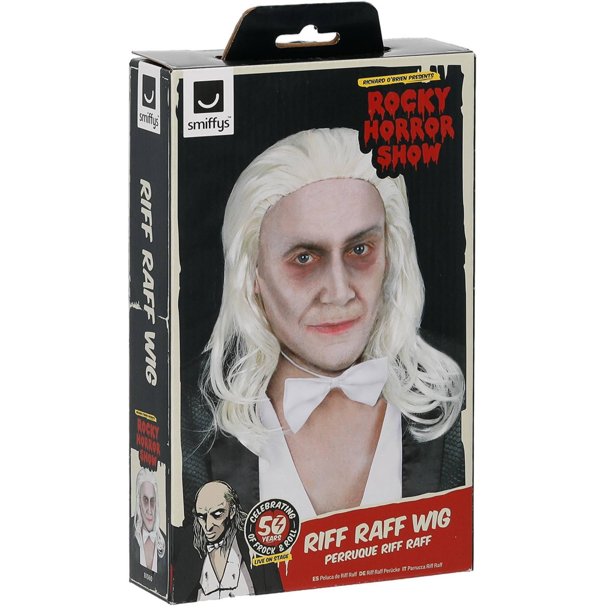 White - Side - The Rocky Horror Picture Show Mens Riff Raff Wig