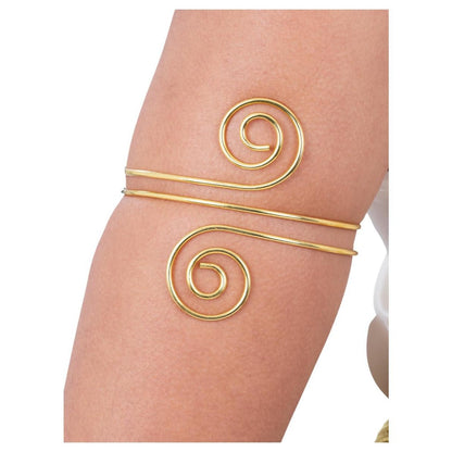 Gold - Front - Smiffys Womens-Ladies Grecian Swirl Upper Arm Cuff