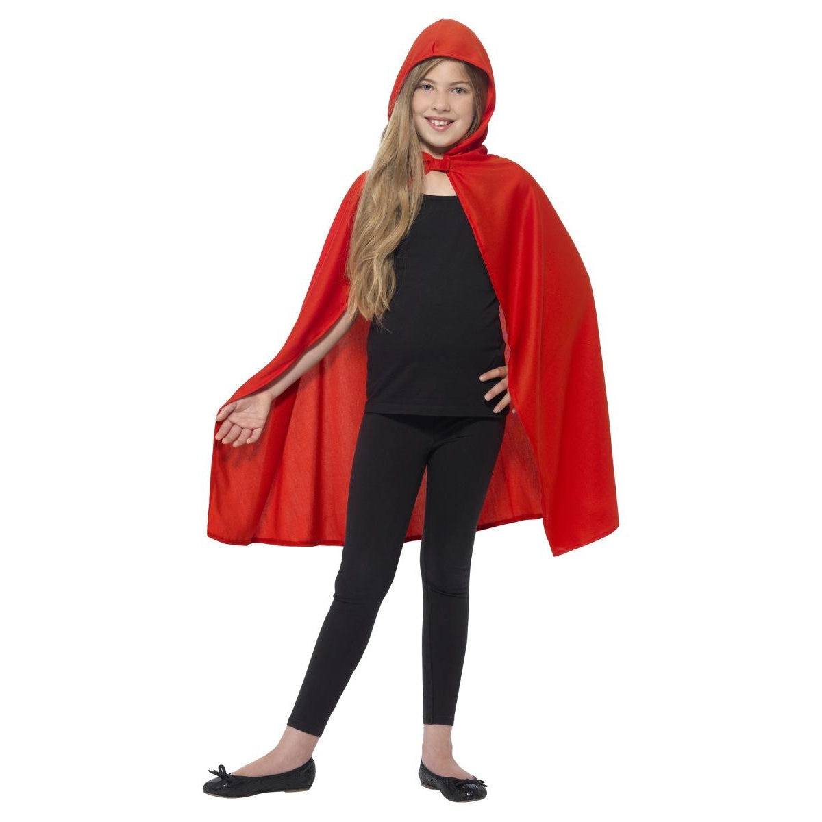 Red - Front - Smiffys Childrens-Kids Hooded Cape