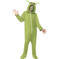 Green - Back - Smiffys Childrens-Kids Alien Costume