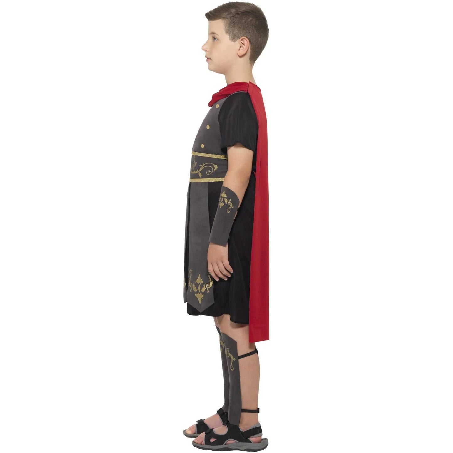 Black - Side - Smiffys Childrens-Kids Roman Soldier Costume Set