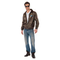Brown - Front - Top Gun Unisex Adult Costume Jacket