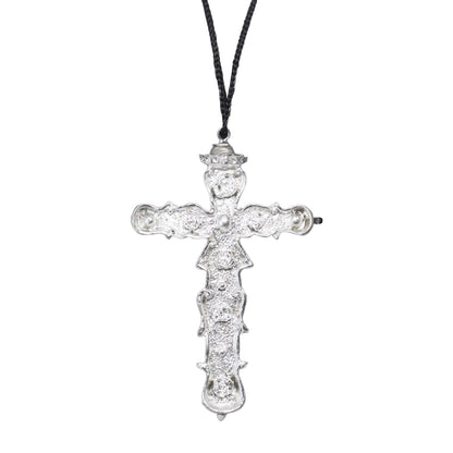 Silver - Front - Smiffys Ornate Cross Pendant