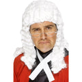 White - Back - Smiffys Mens Judge Wig