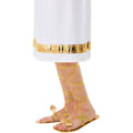 Gold - Side - Smiffys Womens-Ladies Grecian Lace Up Sandals