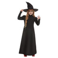 Black - Front - Smiffys Girls Wicked Witch Costume Set