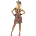Multicoloured - Back - Smiffys Womens-Ladies 80s Party Animal Print Costume Set