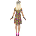 Multicoloured - Side - Smiffys Womens-Ladies 80s Party Animal Print Costume Set