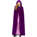 Amethyst Purple - Back - Smiffys Womens-Ladies Deluxe Cloak
