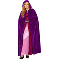 Amethyst Purple - Side - Smiffys Womens-Ladies Deluxe Cloak