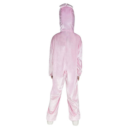 Pink - Side - Smiffys Childrens-Kids Pig Costume Jumpsuit