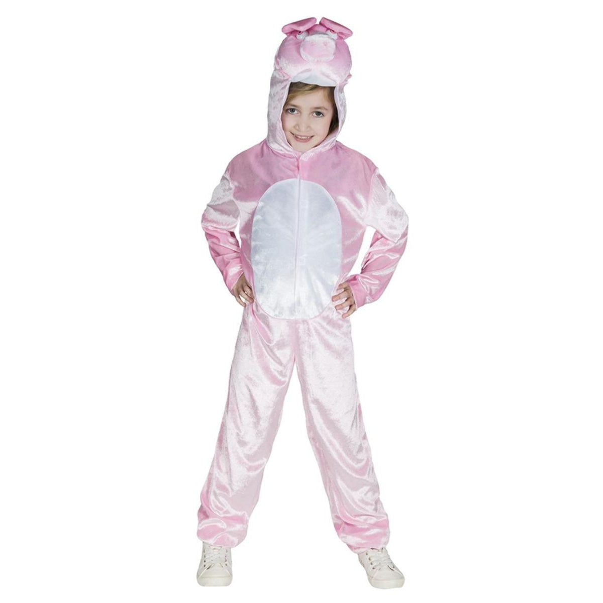 Pink - Front - Smiffys Childrens-Kids Pig Costume Jumpsuit