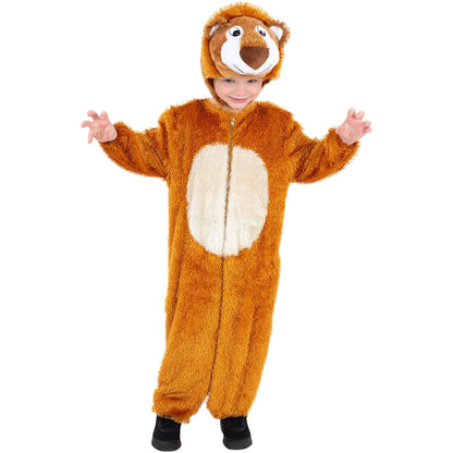 Brown-White - Side - Smiffys Childrens-Kids Lion Costume