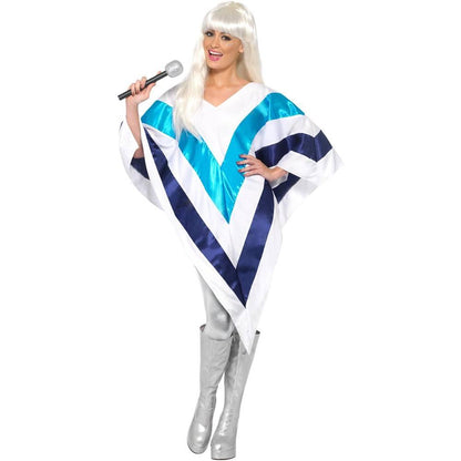 White-Blue - Back - Smiffys Unisex Adult Super Trooper Poncho