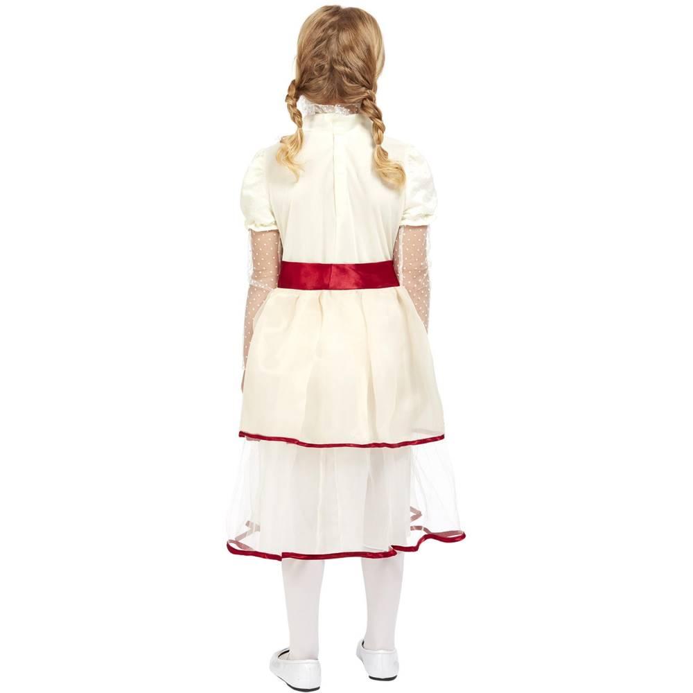 White-Red - Side - Smiffys Childrens-Kids Porcelain Doll Costume Set