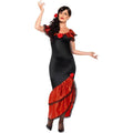 Black-Red - Lifestyle - Smiffys Womens-Ladies Senorita Flamenco Costume