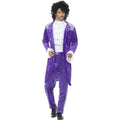 Purple - Back - Smiffys Mens 80s Musician Costume Set