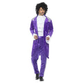 Purple - Front - Smiffys Mens 80s Musician Costume Set