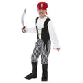 White-Black - Front - Smiffys Childrens-Kids Pirate Costume Set
