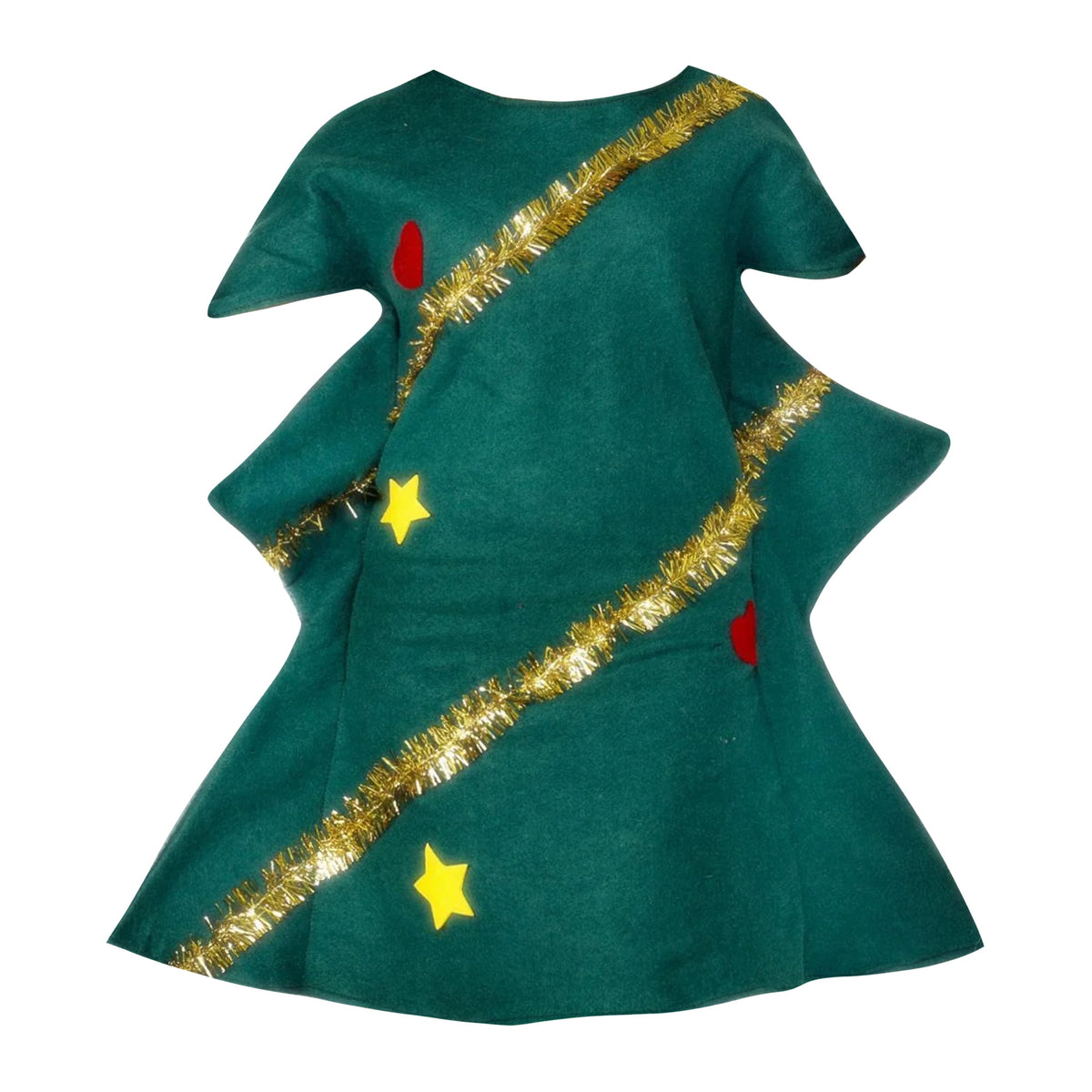 Green-Gold - Back - Smiffys Unisex Adult Christmas Tree Costume