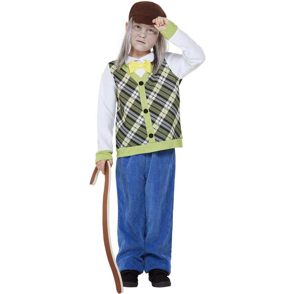 Green-Blue-White - Side - Smiffys Boys Old Man Costume Set