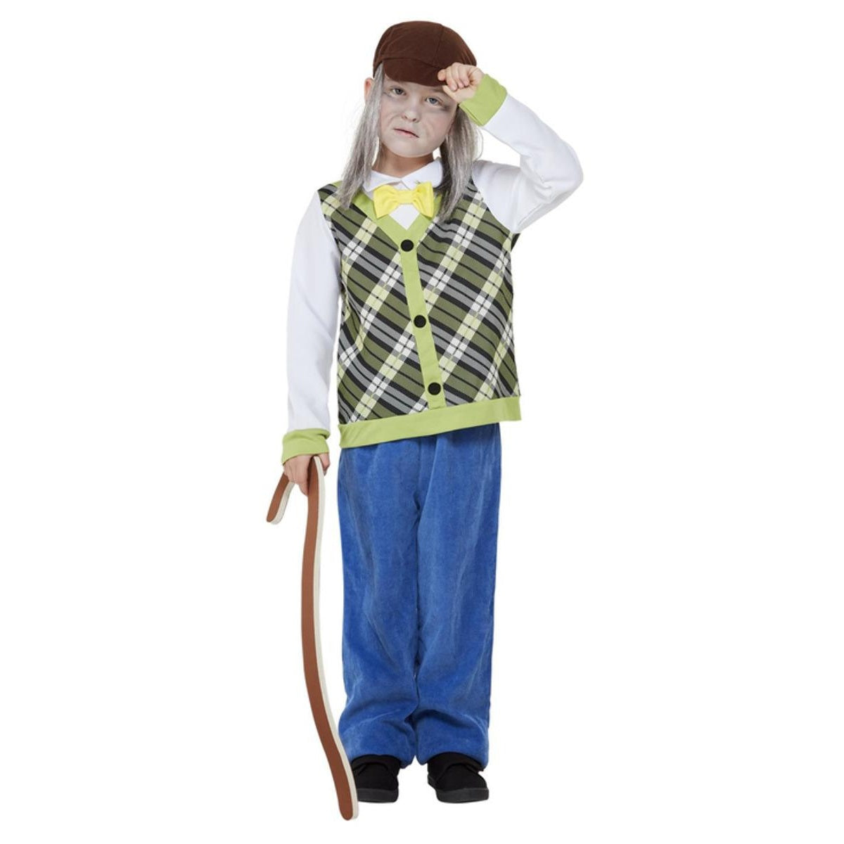 Green-Blue-White - Front - Smiffys Boys Old Man Costume Set