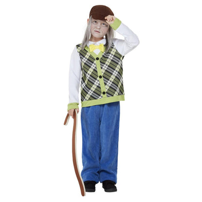 Green-Blue-White - Front - Smiffys Boys Old Man Costume Set