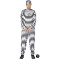 White - Back - Smiffys Mens Convict Costume