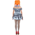 Grey-Red-Silver - Back - IT Chapter Two Womens-Ladies Pennywise Costume Set