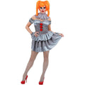 Grey-Red-Silver - Front - IT Chapter Two Womens-Ladies Pennywise Costume Set