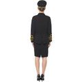 Black - Side - Smiffys Womens-Ladies Navy Officer Costume Set