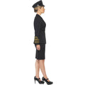 Black - Lifestyle - Smiffys Womens-Ladies Navy Officer Costume Set