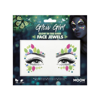 Multicoloured - Front - Moon Glow Glow In The Dark Face Jewels