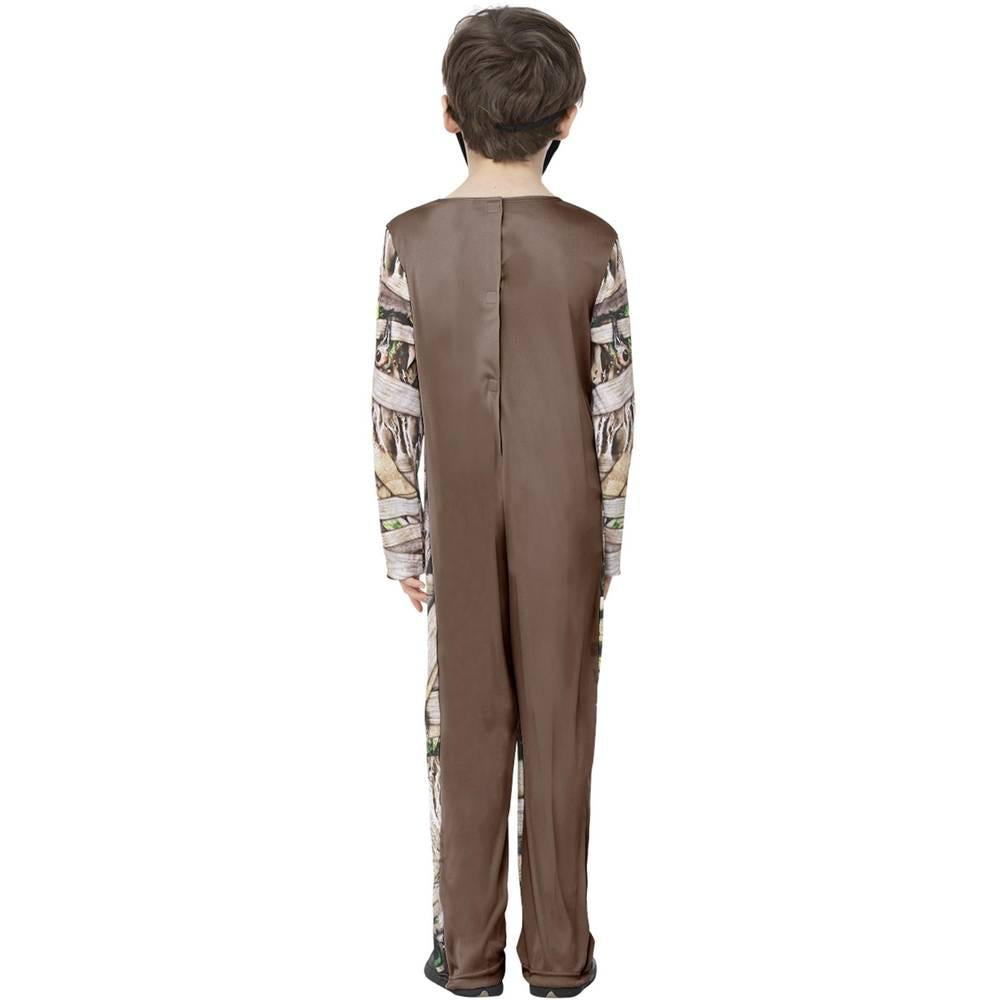 Brown-Green - Side - Smiffys Childrens-Kids Zombie Mummy Costume Set
