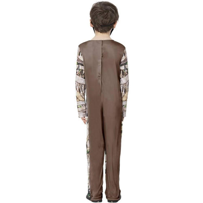 Brown-Green - Side - Smiffys Childrens-Kids Zombie Mummy Costume Set