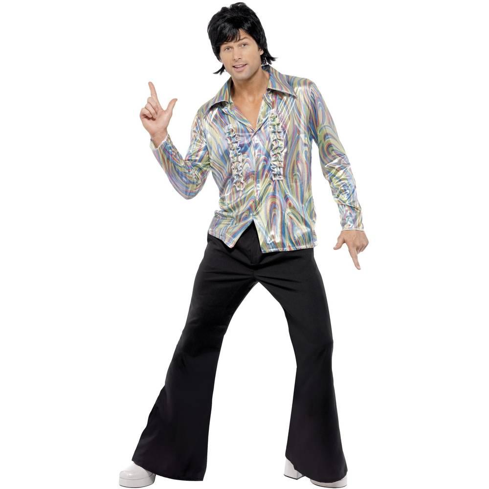 Black-Multicoloured - Back - Smiffys Mens 1970s Retro Costume Set