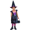 Black-Pink-Neon - Lifestyle - Smiffys Girls Star Witch Polyester Costume Set