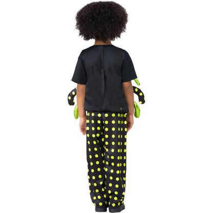 Black-Green - Side - Smiffys Childrens-Kids Neon Spider Costume Set