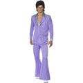 Lavender - Back - Smiffys Mens 70s Suit Costume